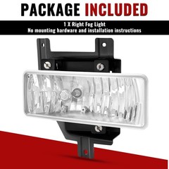 Hecasa Front Right Fog Light W/Bulb Compatible 1997 1998 Ford F150 F250