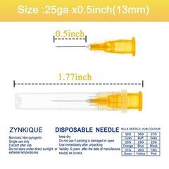 25G 0.5 Inch Needle, Disposable Dispensing Lab Supplies,100Pcs Individually S…