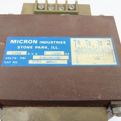 Micron Industries B750 MPU15 208-240/480HV 120LV .750kVa 50/60Hz Transformer