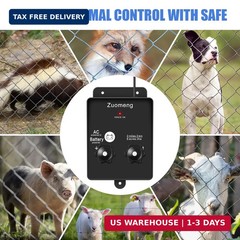 2-in-1 Electric Fence Energizer, Zuomeng 2-Mile 8 Acres Electric Fence Charger P