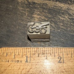 Print Block “ Airplane Flying, Clouds “ Nice Image!