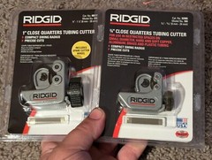RIDGID 1″ No.101 and 3/4″ No.104 USA Close Quarters Tubing Cutters