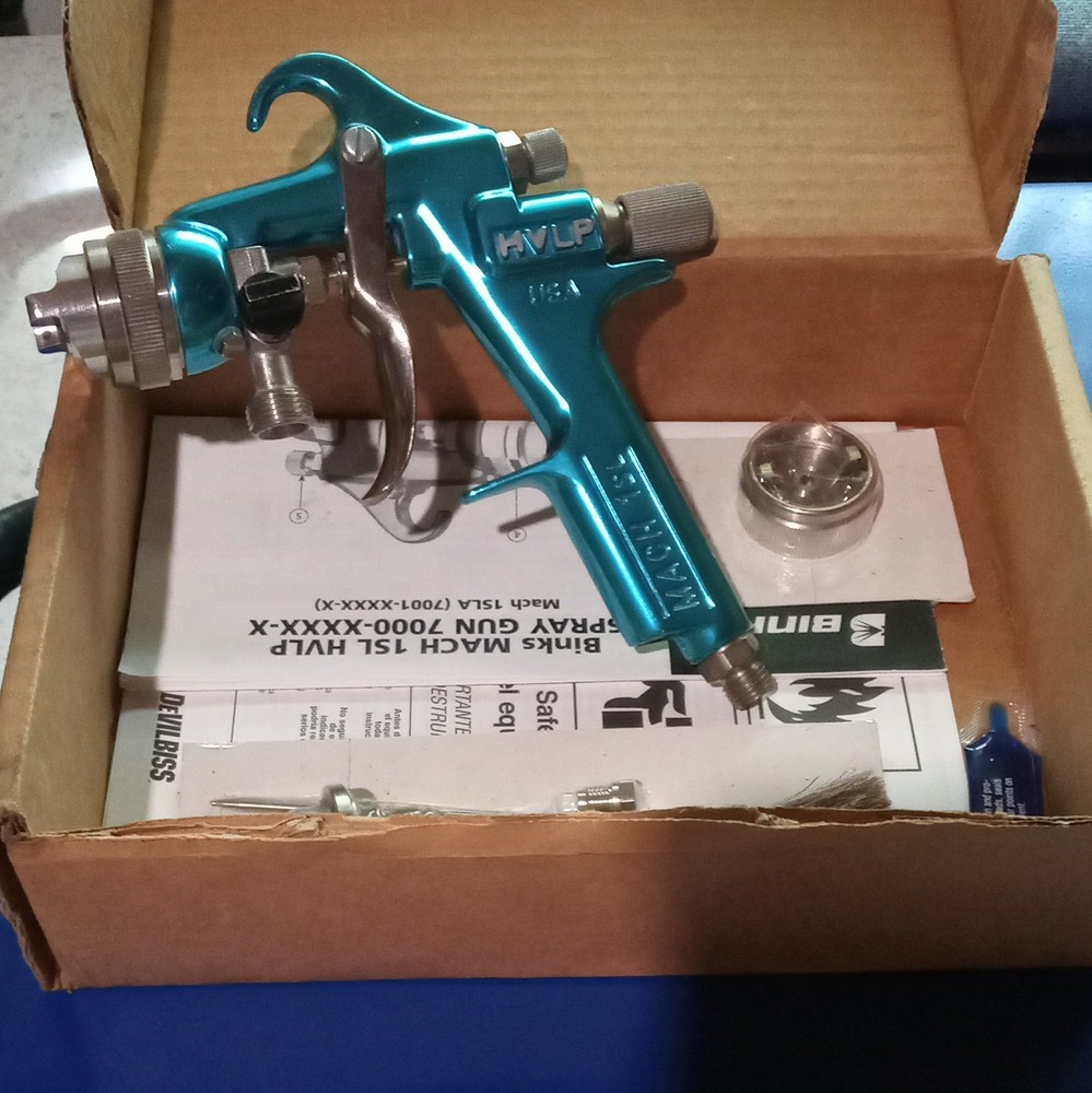 Binks Mach 1SLA HVLP Spray Gun 94-94P W/54 7001-1204-4 adjustable fluid inlet.