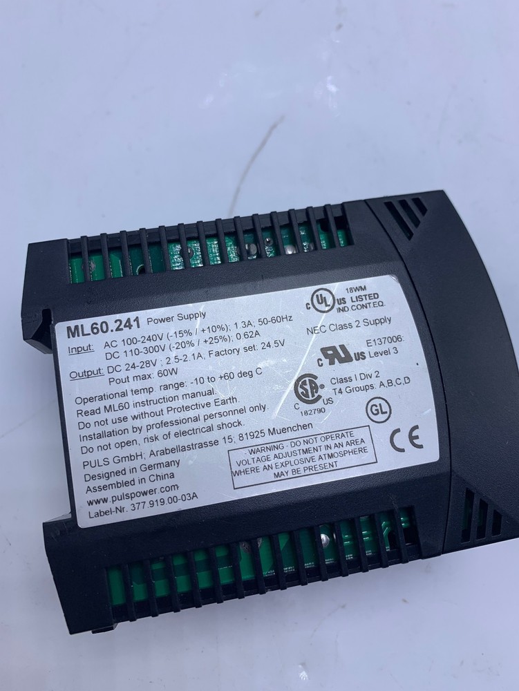 Puls ML60.241 Miniline Power Supply ML60 AC 100-240V DC 24-28V