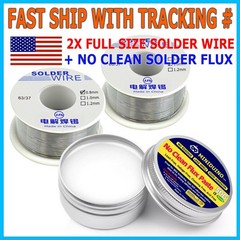 No-Clean Soldering Flux Paste for Electronics SMD IC CPU IC LED 2X Wires
