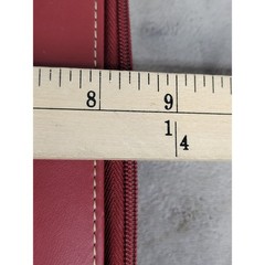 Franklin Covey Red Leather Classic 7 Ring Zip Around Day Planner Binder