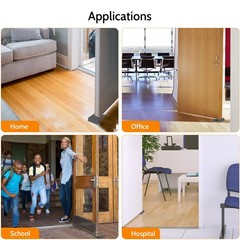 Optish Original Patented Door Stoppers for Bottom of Door, 3 Pack, Dark Grey