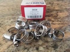 10 Pack Breeze 3604 Mini Clamps w/410 SS Screw Dia 7/32in – 5/8in (5.6mm – 16mm)