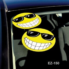 Car Dealer Window Stickers, Smiley Face w/ Sun Glasses (6 packs)