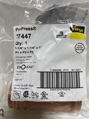 Viega 77447 ProPress 1-1/4 in. x 1-1/4 in. x 1 in. Press Copper Tee