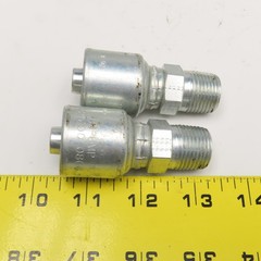 Gates 8G-8MP 1/2″ (-8) ID Hose x 1/2″ NPTF 30° Seat Hose Fitting Lot Of 2