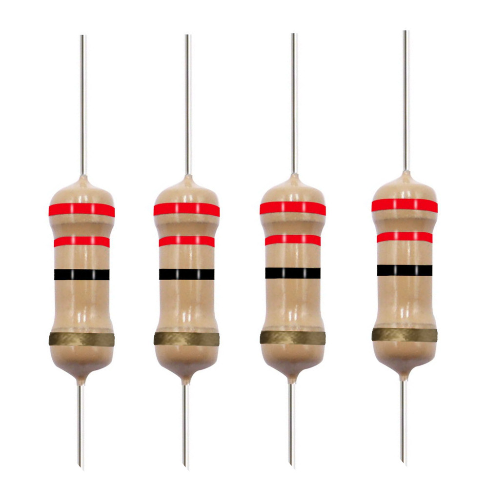 10 Pack~100PACK 22 Ohm Ω 5% Tolerance 1/2W 0.5 Watt Carbon Film Resistor