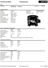 Secop SC18CLX-2 R404a Hermetic Refrigeration Compressor 3671 BTU LBP 115V 3/4HP