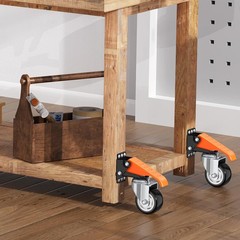 Heavy Duty 880Lbs Capacity Retractable Casters Wheels Kit 3 Inch Casters Set