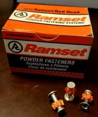 4 Boxes of 100 RAMSET 1903K – 1/2″ CONCRETE DRIVE PINS Red Head POWDER FASTENERS