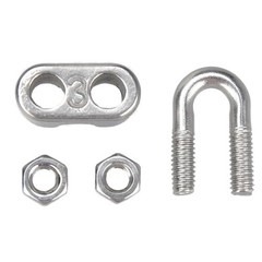 YAMASO 20PCS 1/8 Inches M3 Stainless Steel Wire Rope Cable Clip Clamp