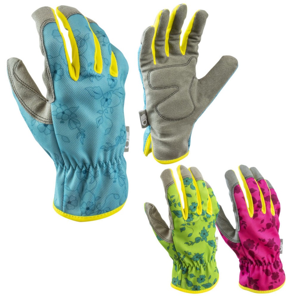 3 PAIR BELLINGHAM WOMENS SYNTHETIC LEATHER WORK GARDENING GLOVES – L SIZE