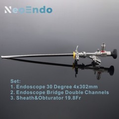Urology Rigid Cystoscope 30 Degree 4x302mm With Sheath And Endoscope Bridge