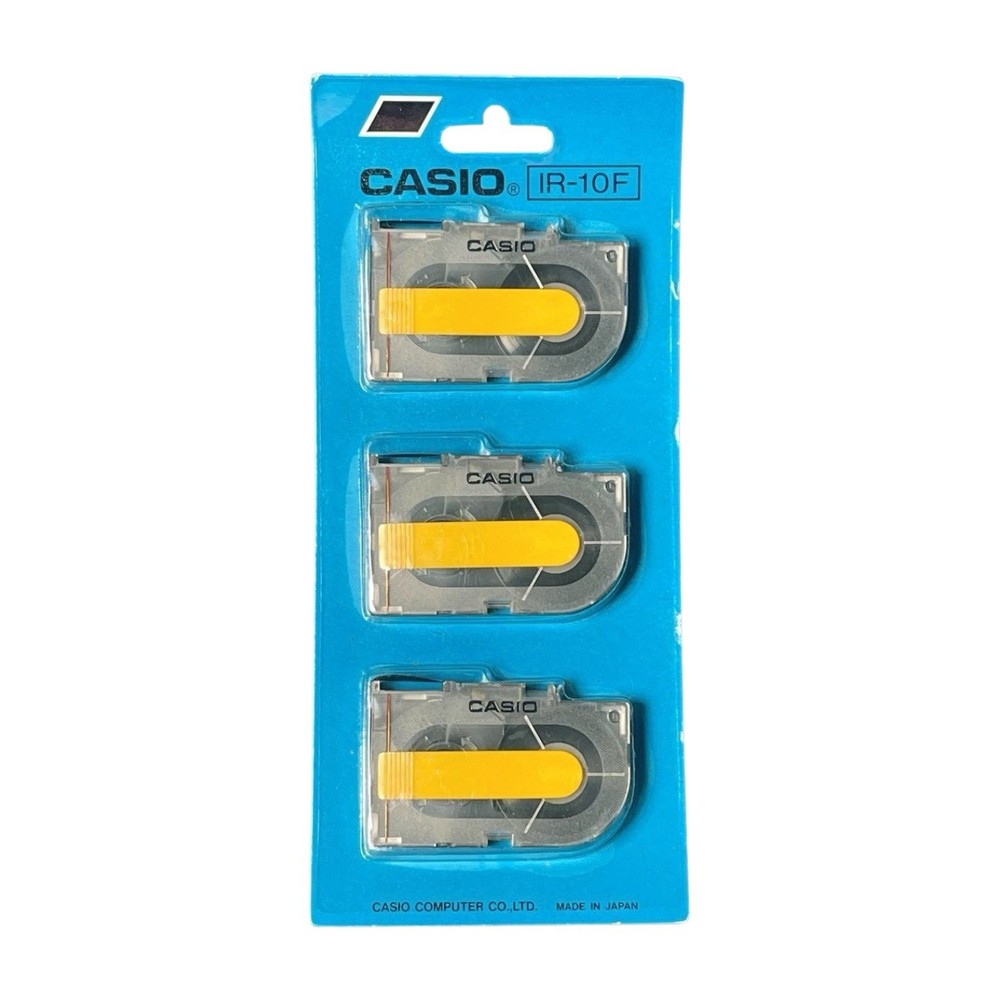 Casio IR-10F INK Ribbon Cassetes Package Of 3 For A Casio Typewriter New/Sealed