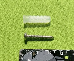 Ribbed Clear Plastic Anchors 1″ With M4 Screws 1″ Stainless Steel Qty 20 #8