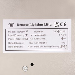 Electric Motor Lamps Lifter W/Remote 220lbs Chandelier Hoist Lifter System