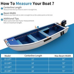 Jon Boat Cover 10-12ft,1200D 5-Layer Waterproof Oxford Fabric,Heavy Duty UV P…