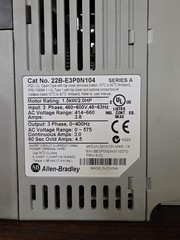 USED Allen-Bradley PowerFlex 40 AC Drive, 600 VAC, 3 Phase, 3.0 Amps, IP20