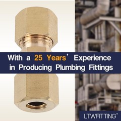 1/4-Inch OD Compression Union,Brass Compression Fitting(Pack of 10)