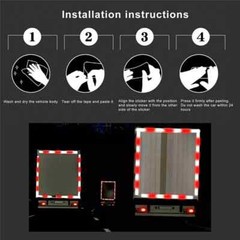 Reflective Trailer Tape Red White Truck Warning Tape Conspicuity Sign Safety Car