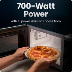 Chefman Countertop Microwave Oven 0.7 Cu. Ft., 700 Watts Ft, Black
