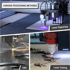 8 Pack ABS Plastic Sheet, 12” x 12” Laser Engraving Double Color Plastic Sh…