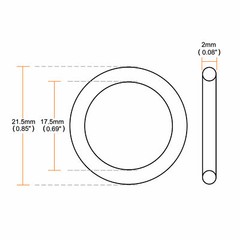 30 Stück Nitril-Butadien-Gummi-O-Ring 17,5 mm Innendurchmesser 2 mm Breite