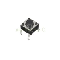 100PCS 6x6x5mm DIP Through-Hole 4pin Tactile Push Button Switch Momentary NEW