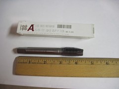 5/8-11 Spiral Point Plug Tap, 3FL, GH3, Powdered Metal HSS, TiCN, OSG 1651504108
