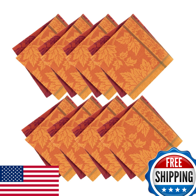 Elrene Home Fashions Maplewood Jacquard Fall/Harvest Thanksgiving Woven Cotton