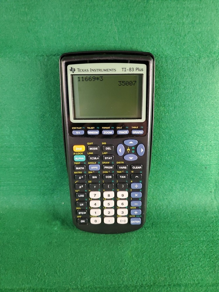 Texas Instruments TI-83 Plus Graphing Calculator w/ Cover Tested Working Cleaned