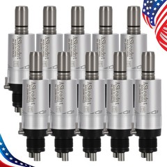 10pcs ASkeadnt Dental Low Speed Air Motor Handpiece E-Type 4 Holes FX
