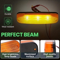 4 LED Amber Flashing Cab Lights For John Deere 30 Series 4030 4230 8450 #AR60250