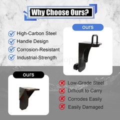 2PCS Shipping Container Jack Lug Leveler Heavy Duty U-Shaped Handle 50000LBS