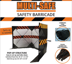 Multi-Safe, Portable Safety Barricade & Debris Containment (w/ carrying case)