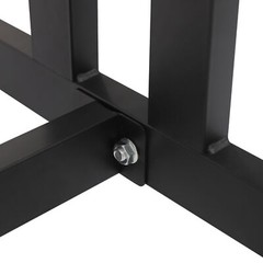 6-Arm Black Clothing Retail Rack Adjustable Iron Garment Display Rack w/Wheels