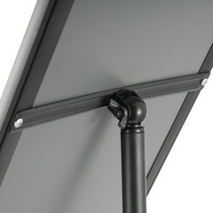 Aluminum Poster Stand 8.5x11in, Height-Adjustable, Rotatable, Waterproof PVC