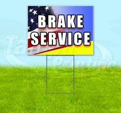 BRAKE SERVICE Yard Sign Corrugated Plastic Bandit Lawn Decoration USA