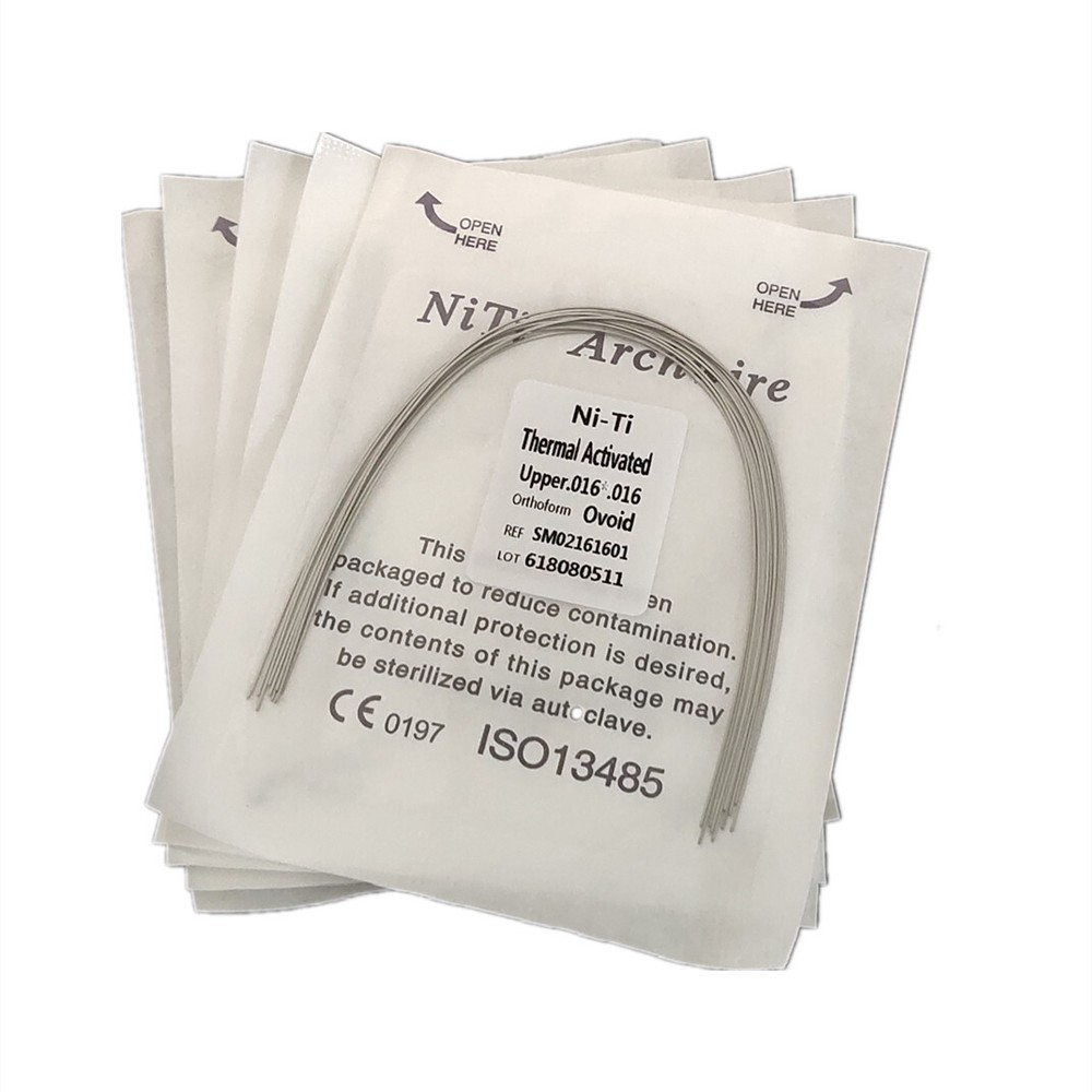 Dental Orthodontic Heat Thermal Activated Niti Rectangular Arch Wires Arcs