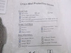 Franklin Small Chain Mail Protective Glove