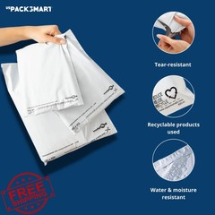 US PACK SMART 24″x24″ Poly Mailers Arctic White 100 Pack