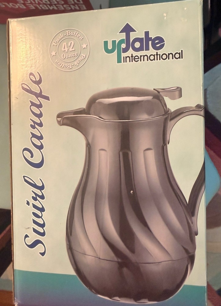 NEW Update International Black Swirl Insulated (Hot/Cold) Carafe 42 oz. In Box