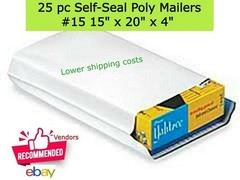 25 18 X 24 Self Seal Suffocation Warning Clear Poly Bags 1.5 Mil Free Shipping