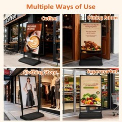 24″x36″Heavy-Duty Double-Sided Floor Standing Sign Holder Outdoor/Indoor Display