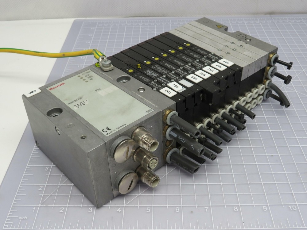 REXROTH IP 65 R480095754 0 820 062 501 SOLENOID VALVE SYSTEM 24 VDC 10 BAR T1841